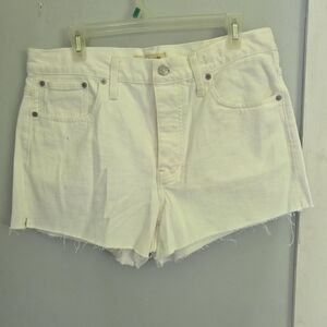 Madewell White Denim Women Shorts
